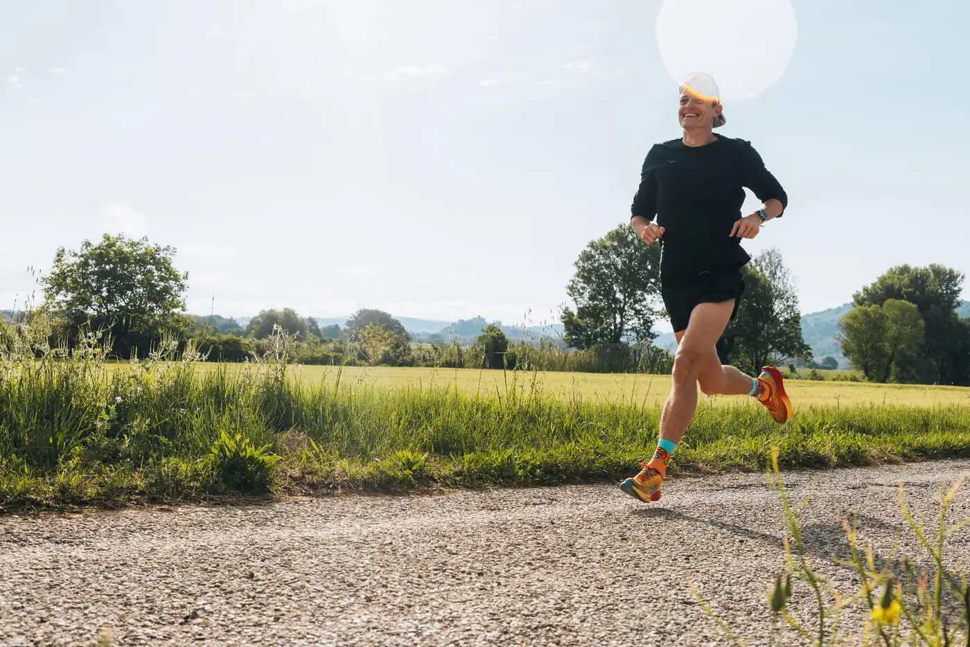 Hugo Tormento - 3x Swimrun World Champion trail running through mountainous terrain, demonstrating elite athletic performance and endurance training techniques
